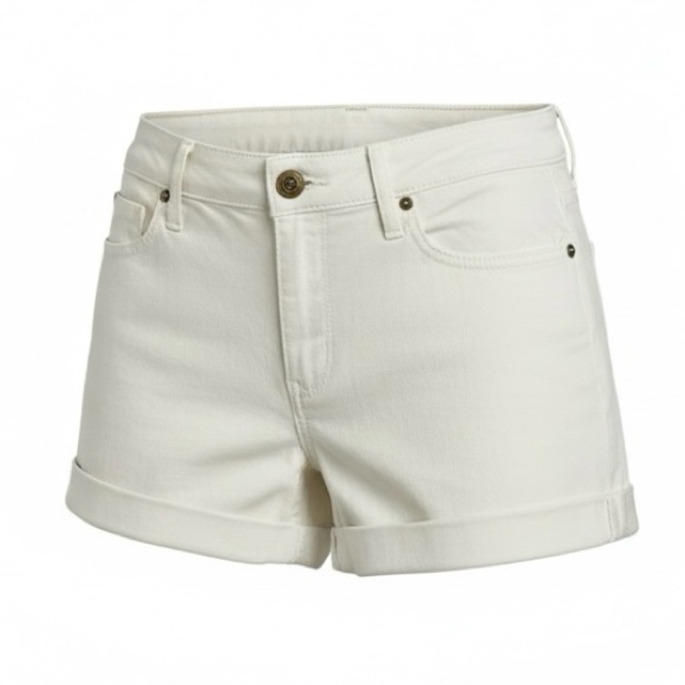 Cato White Denim Shorts Versitile Length Stretch Size 8 #244